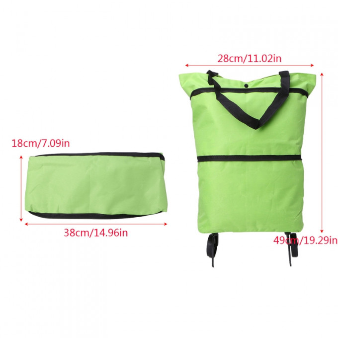 عربة تسوق قابلة للطي مع عجلات(حجم صغير). - الصورة 8